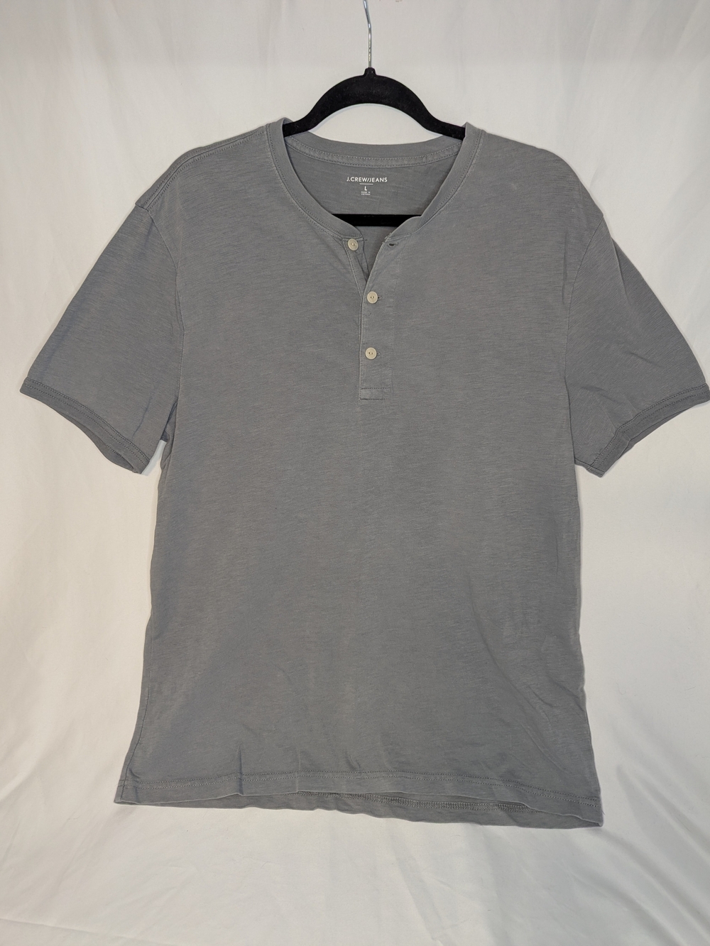 J. Crew Gray Short Sleeve Henley Tee